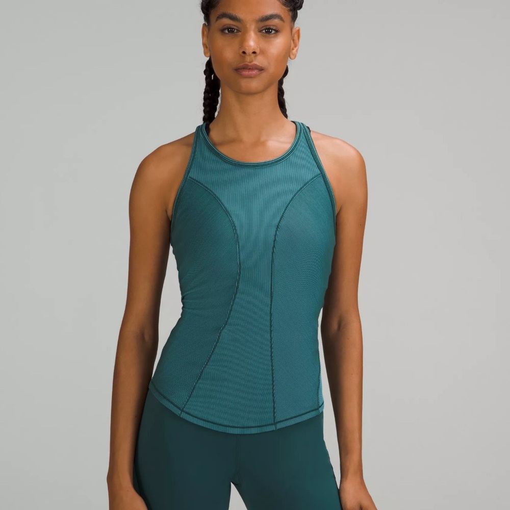 Lululemon Base Pace Two-Toned Ribbed Tank Top - size 6